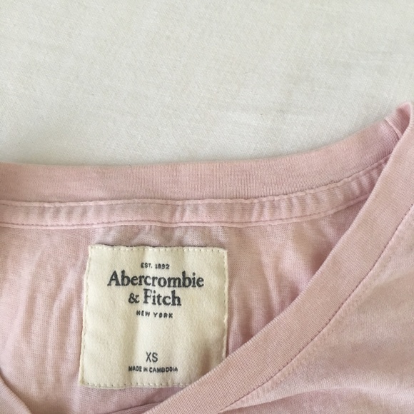 Light Pink Abercrombie and Fitch short sleeve tee - Picture 2 of 2